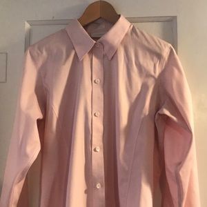 Liz Claiborne pink no iron button up shirt, size 10